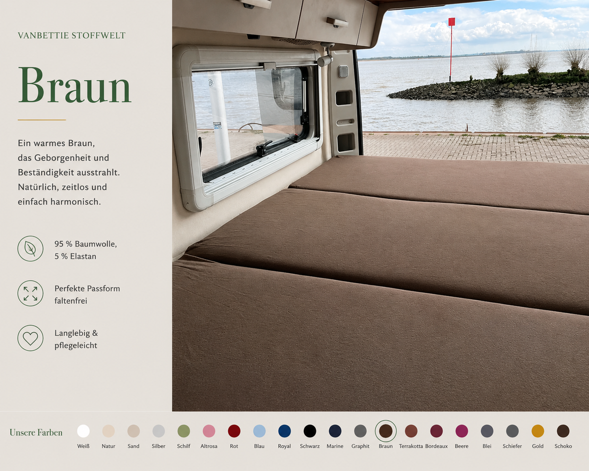 VanBettie Stoffwelt – Farbe Braun