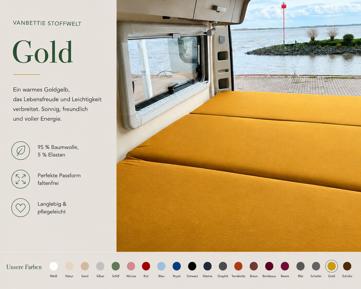 VanBettie Stoffwelt – Farbe Gold