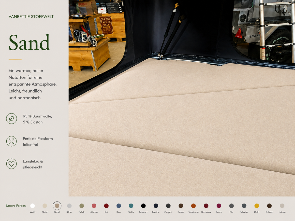 VanBettie Stoffwelt – Farbe Sand
