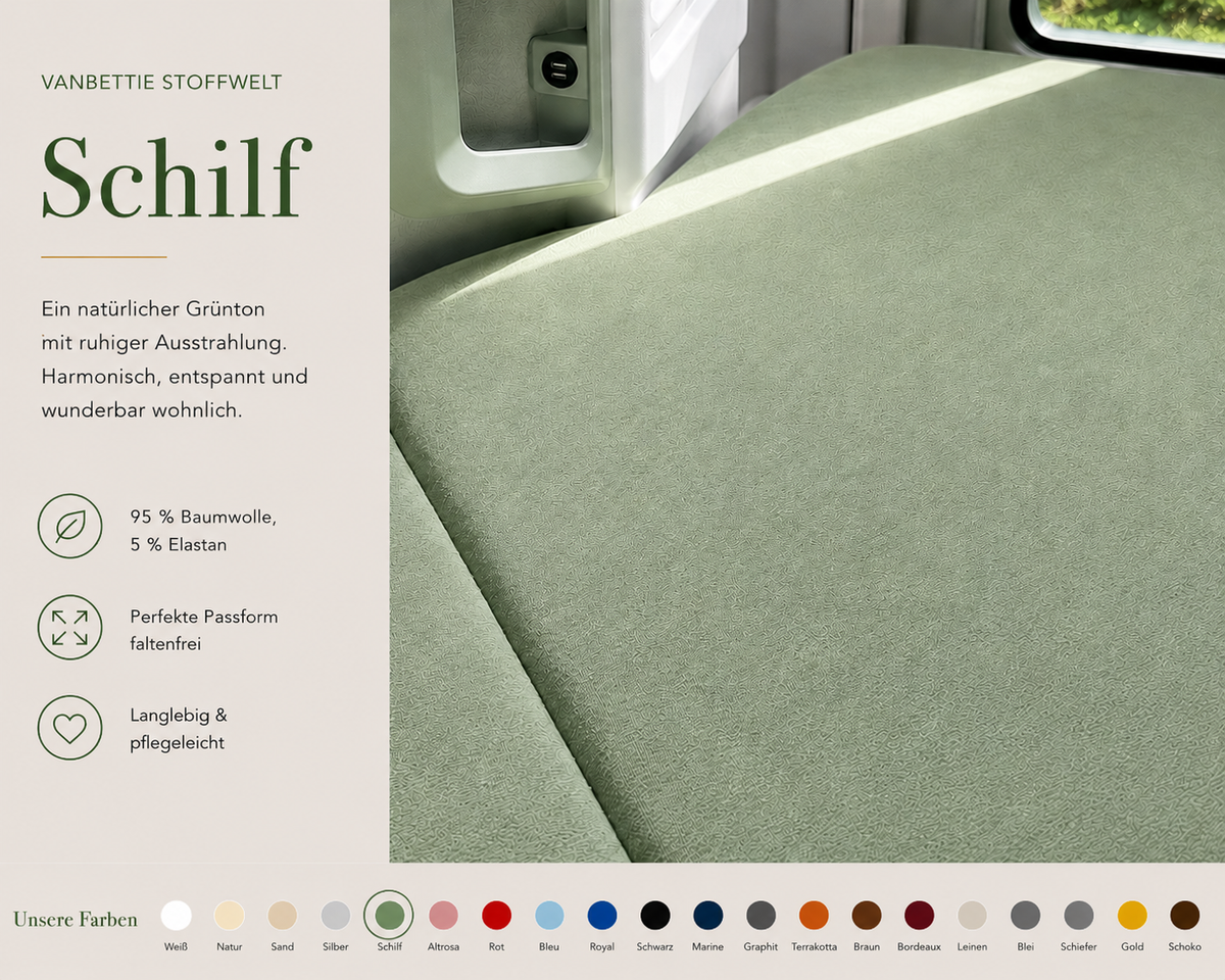 VanBettie Stoffwelt – Farbe Schilf