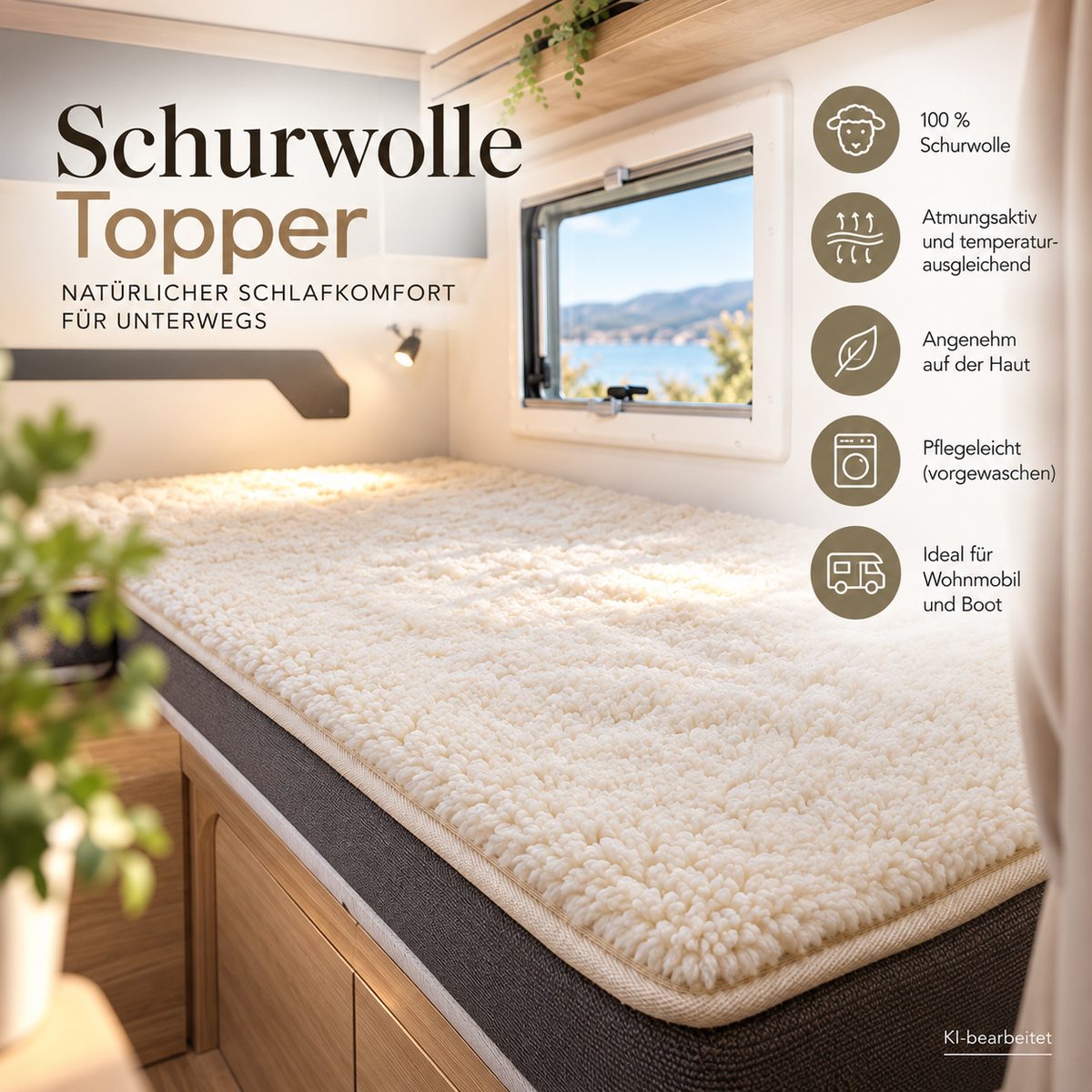 Schurwolle-Topper nach Maß von VanBettie – Produktansicht 1