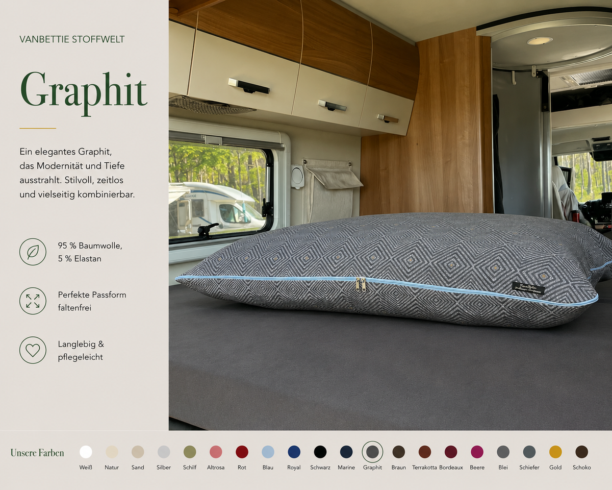 VanBettie Stoffwelt – Farbe Graphit