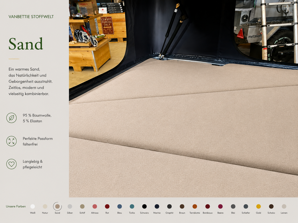 VanBettie Stoffwelt – Farbe Sand