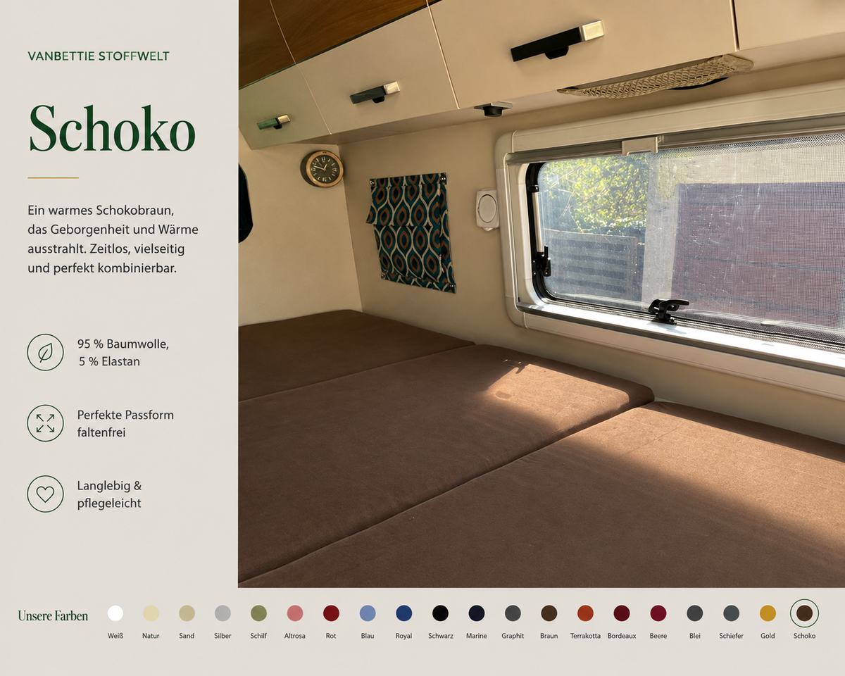 VanBettie Stoffwelt – Farbe Schoko