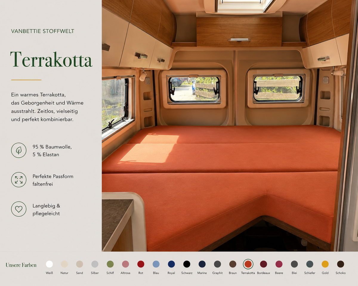 VanBettie Stoffwelt – Farbe Terrakotta